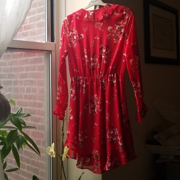 Romantic Ruby Ruffle Dress ❣ - Picture 2 of 5